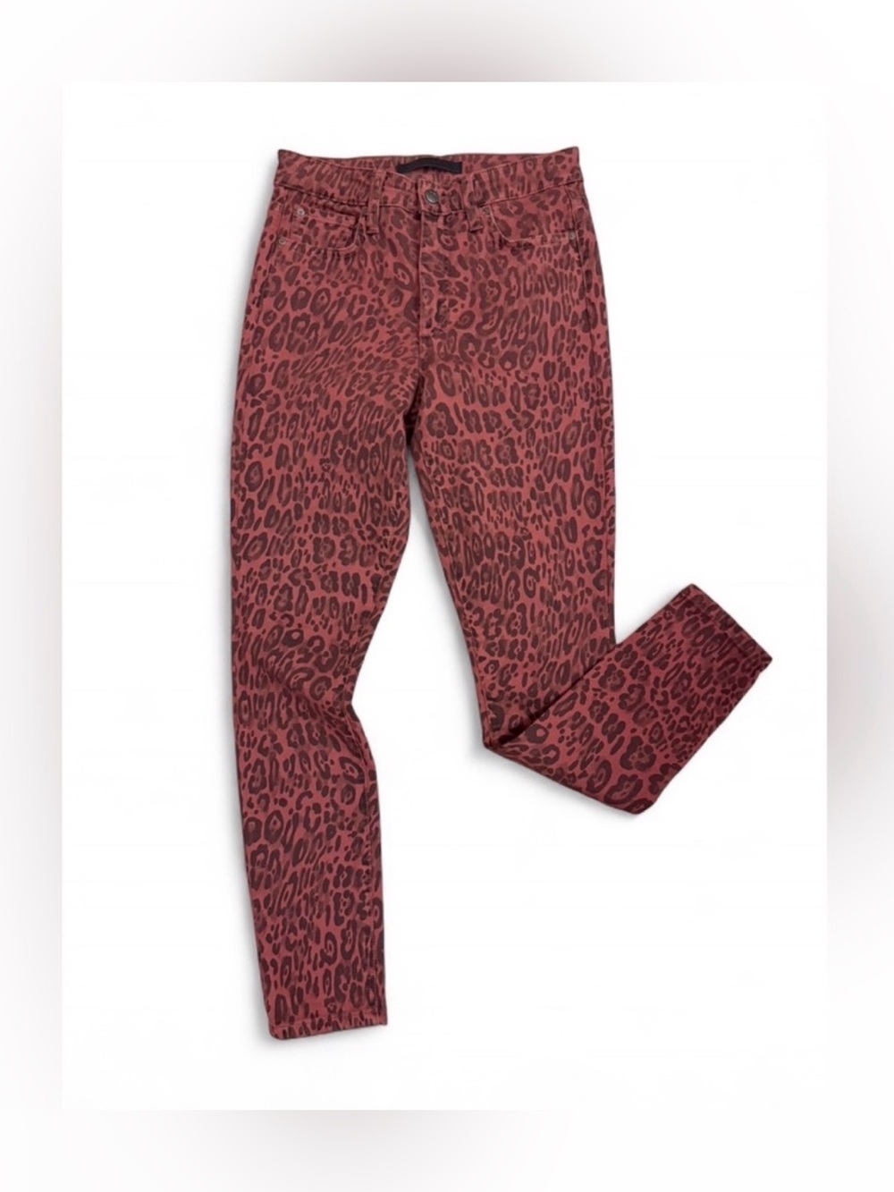 Joe's Jeans Red Leopard Skinny Jeans